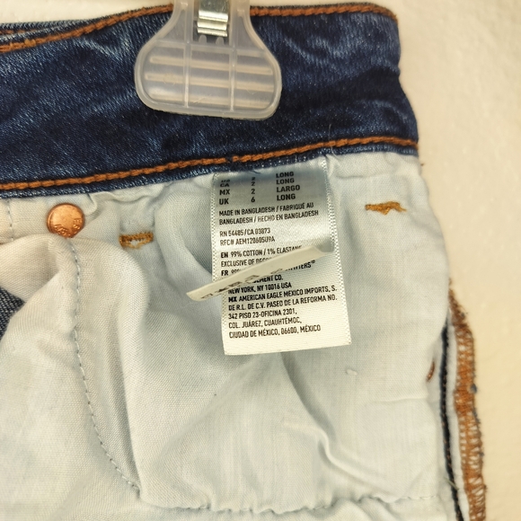 American Eagle Womens Jeans Button Fly Tomboy cut Size 2L Vintage Casual - Picture 4 of 6